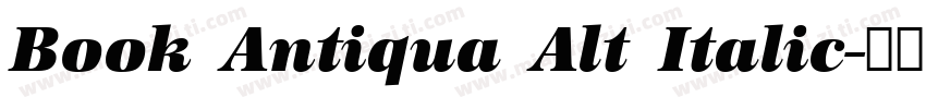 Book Antiqua Alt Italic字体转换